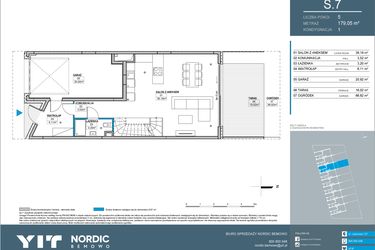 Rzut - Dom na sprzedaż 5 pokoi o powierzchni 200,49 m² - numer 7 w Nordic Bemowo Domy