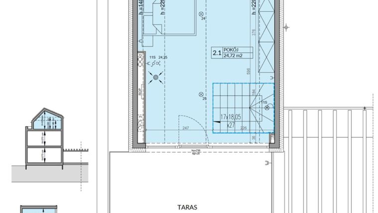 Rzut - Dom na sprzedaż 6 pokoi o powierzchni 140,89 m² - numer 13A w Wille przy Lesie etap III