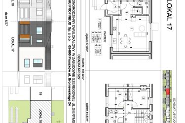 Rzut - Dom na sprzedaż 5 pokoi o powierzchni 132 m² - numer 17 w Osiedle Gierymskiego - etap IV