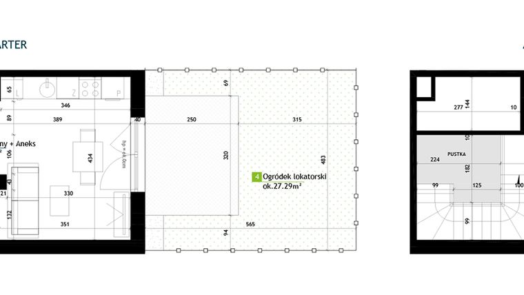 Rzut - Mieszkanie na sprzedaż 1 pokój o powierzchni 44,59 m² - numer BA0002 w Viva Cité