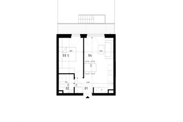 Rzut - Mieszkanie na sprzedaż 2 pokoje o powierzchni 38,23 m² - numer 6 w Traugutta