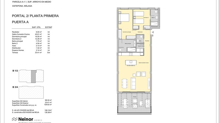 Rzut - Mieszkanie na sprzedaż 2 pokoje o powierzchni 111,51 m² - numer CH-21A w Celestia Homes