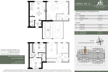 Rzut - Dom na sprzedaż 4 pokoje o powierzchni 80,46 m² - numer S2.3 w Osiedle Sosnowe Łazy