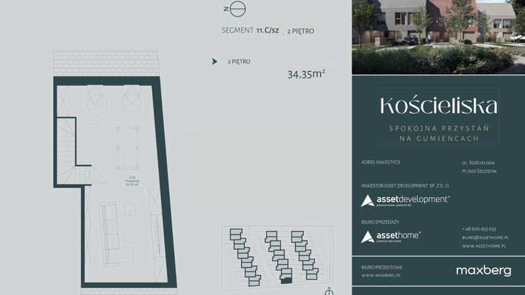 Rzut - Dom na sprzedaż 3 pokoje o powierzchni 124,55 m² - numer 11.C w Kościeliska