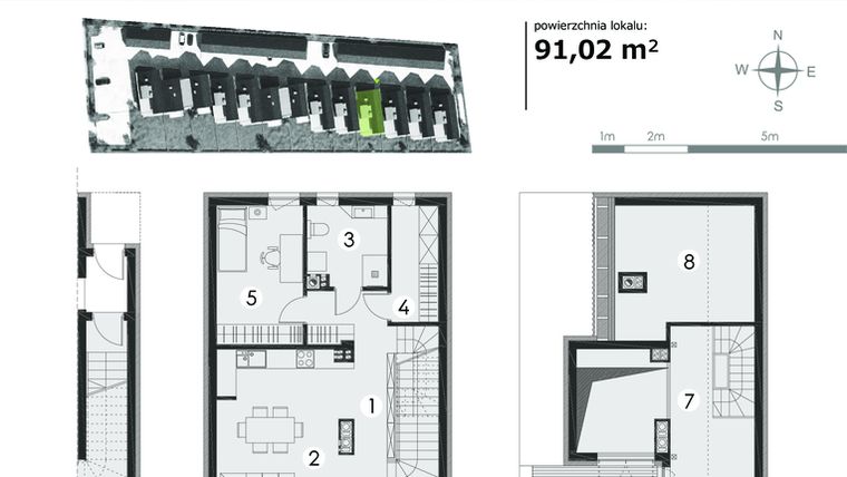 Rzut - Mieszkanie na sprzedaż 3 pokoje o powierzchni 91,02 m² - numer 24 w Apartamenty Kolista 85