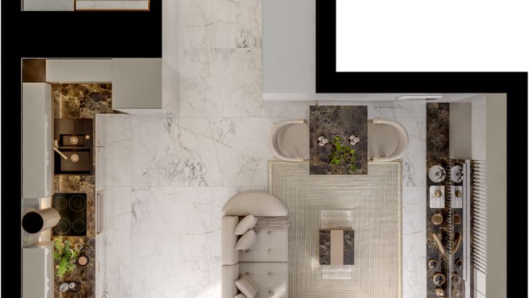 Rzut - Mieszkanie na sprzedaż 1 pokój o powierzchni 30,65 m² - numer B10/5/172 w GEMINI G-7