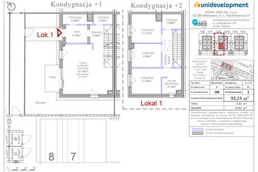 Rzut - Mieszkanie na sprzedaż 4 pokoje o powierzchni 93,23 m² - numer X1 w Osiedle Idea Ogrody 3