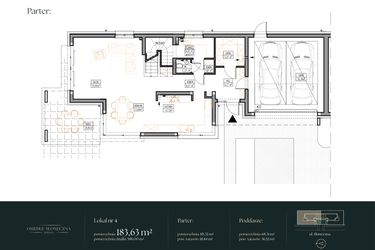 Rzut - Dom na sprzedaż 5 pokoi o powierzchni 183,63 m² - numer 4 w Osiedle Słoneczna