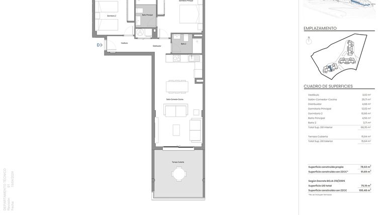 Rzut - Mieszkanie na sprzedaż 2 pokoje o powierzchni 75,19 m² - numer V65 w Balance