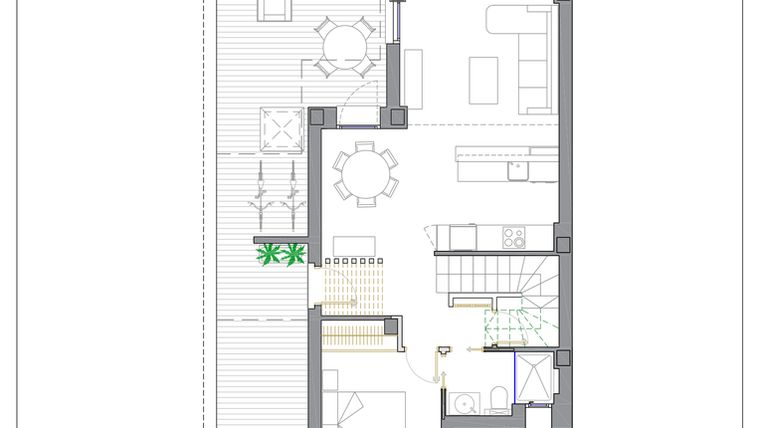 Rzut - Dom na sprzedaż 3 pokoje o powierzchni 109,04 m² - numer 0-A w Domy szeregowe w San Javier - 72481237