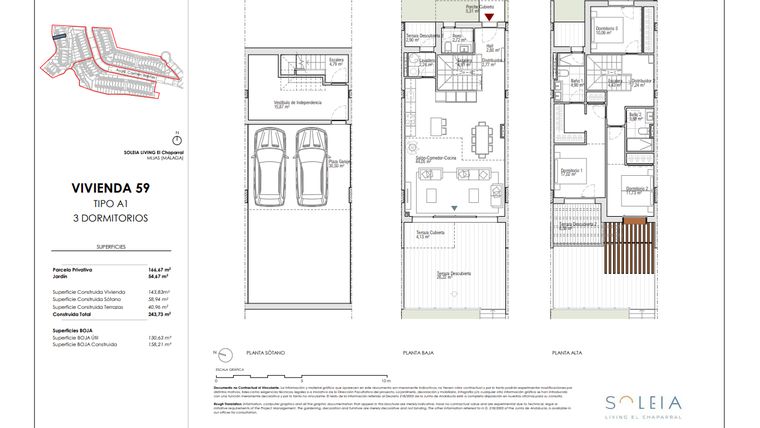 Rzut - Dom na sprzedaż 3 pokoje o powierzchni 118,75 m² - numer 59 w Soleia Living