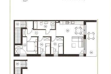 Rzut - Mieszkanie na sprzedaż 4 pokoje o powierzchni 79,23 m² - numer 29_2 w Apartamenty Sielanka