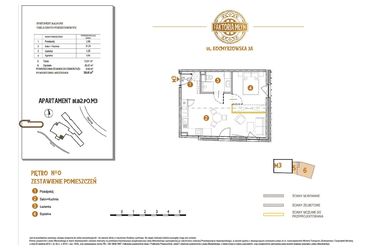 Rzut - Mieszkanie na sprzedaż 4 pokoje o powierzchni 63,94 m² - numer B1.B2.P0.M3 w Faktoria Młyn