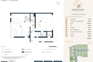 Rzut - Dom na sprzedaż 5 pokoi o powierzchni 195,17 m² - numer M1 w Przystań Złotokłos