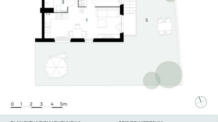 Rzut - Mieszkanie na sprzedaż 2 pokoje o powierzchni 38,76 m² - numer M5 w Park-Wojszyce