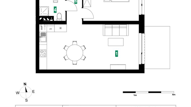 Rzut - Mieszkanie na sprzedaż 3 pokoje o powierzchni 64,88 m² - numer A.B.10 w Park Śliwowa