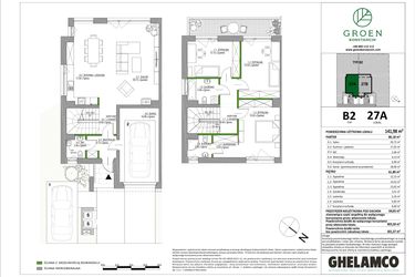 Rzut - Dom na sprzedaż 4 pokoje o powierzchni 141,98 m² - numer 27A w Groen Konstancin etap III