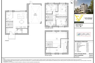 Rzut - Mieszkanie na sprzedaż 4 pokoje o powierzchni 131,98 m² - numer A1 w Juranda Village etap III