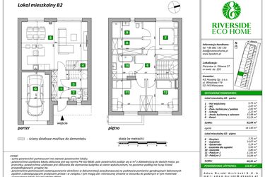 Rzut - Dom na sprzedaż 4 pokoje o powierzchni 123 m² - numer B2 w Riverside Eco Home