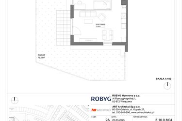 Rzut - Mieszkanie na sprzedaż 1 pokój o powierzchni 29,17 m² - numer 3.10.0M04 w Szumilas etap III