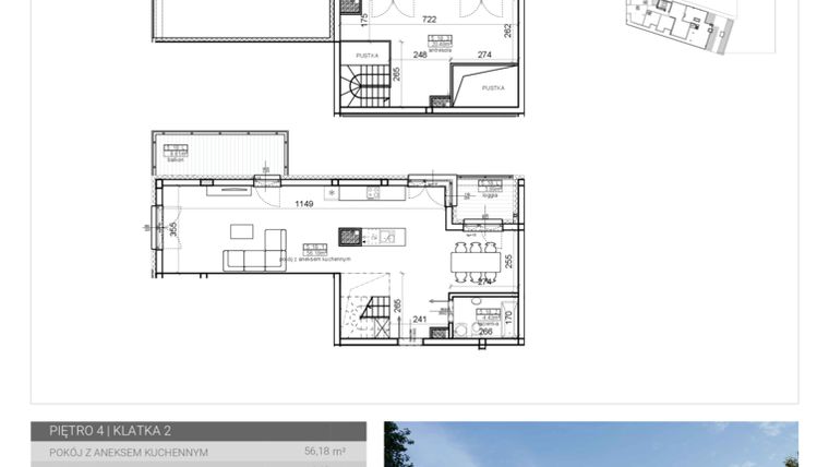 Rzut - Mieszkanie na sprzedaż 1 pokój o powierzchni 81,09 m² - numer 78 w Wave etap II