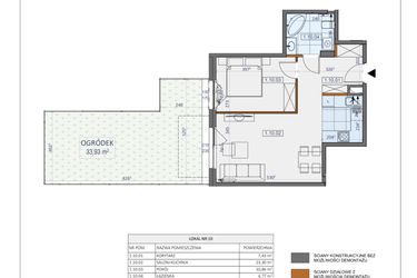 Rzut - Mieszkanie na sprzedaż 2 pokoje o powierzchni 46,36 m² - numer 10 w Osiedle Zycha
