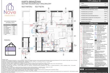 Rzut - Mieszkanie na sprzedaż 3 pokoje o powierzchni 54,45 m² - numer H1.2 w Nove Piaseczno 2 etap H