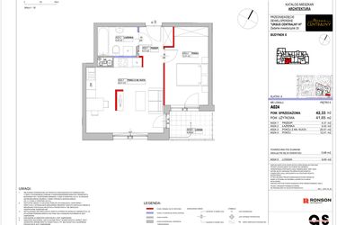 Rzut - Mieszkanie na sprzedaż 2 pokoje o powierzchni 42,33 m² - numer 8.A024 w Ursus Centralny etap VI