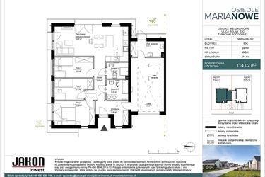 Rzut - Dom na sprzedaż 4 pokoje o powierzchni 114,02 m² - numer 63C/1 w Osiedle Marianowe