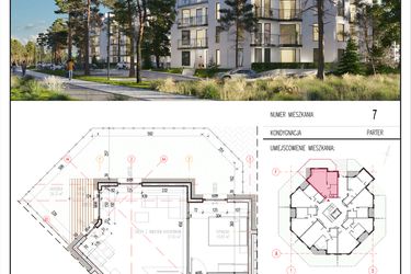 Rzut - Mieszkanie na sprzedaż 2 pokoje o powierzchni 50,12 m² - numer 7 w Grasera 12