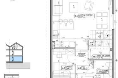 Rzut - Dom na sprzedaż 6 pokoi o powierzchni 143,04 m² - numer 4B w Wille przy Lesie
