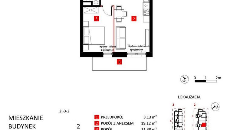 Rzut - Mieszkanie na sprzedaż 2 pokoje o powierzchni 37,89 m² - numer AJ_15A/10 w Apartamenty Jeździecka