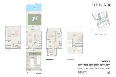 Rzut - Mieszkanie na sprzedaż 3 pokoje o powierzchni 206,19 m² - numer 8 w Eleven 41