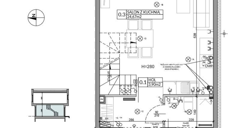 Rzut - Dom na sprzedaż 4 pokoje o powierzchni 74,84 m² - numer 17 w Boska Ksawerowska 2 etap 2