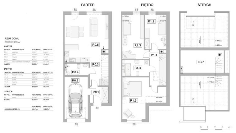 Rzut - Dom na sprzedaż 4 pokoje o powierzchni 129,62 m² - numer 17B w Słoneczne Juszkowo