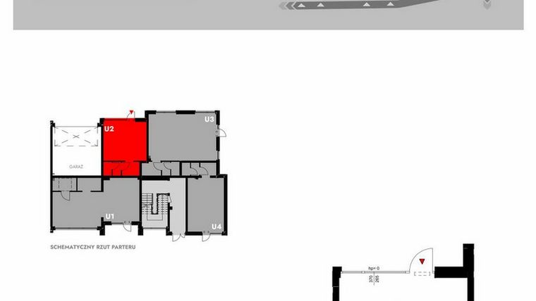 Rzut - Lokal użytkowy na sprzedaż 1 pokój o powierzchni 29,46 m² - numer Z6_U2 w Osiedle Malarska etap IV