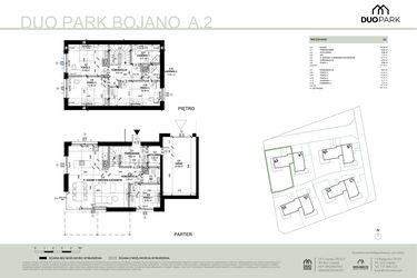 Rzut - Dom na sprzedaż 5 pokoi o powierzchni 152,76 m² - numer A2 w DUO Park Bojano