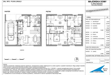 Rzut - Dom na sprzedaż 5 pokoi o powierzchni 120,86 m² - numer H1 w Majewska Domy
