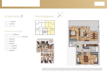 Rzut - Mieszkanie na sprzedaż 4 pokoje o powierzchni 85,05 m² - numer 51A.2 w Dębowa 51