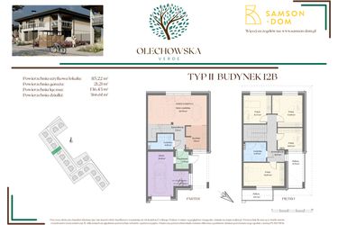 Rzut - Dom na sprzedaż 5 pokoi o powierzchni 136,43 m² - numer 12B w Olechowska Verde