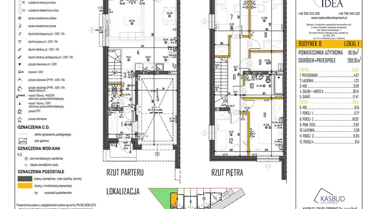 Rzut - Dom na sprzedaż 5 pokoi o powierzchni 116,79 m² - numer 8-L1 w Osiedle Idea etap II
