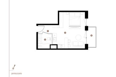 Rzut - Mieszkanie na sprzedaż 1 pokój o powierzchni 31,32 m² - numer A2.2.08 w Apartamenty Grundmanna