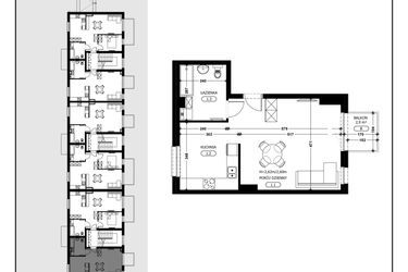 Rzut - Mieszkanie na sprzedaż 1 pokój o powierzchni 41,09 m² - numer B3-M16 w Śląska Park