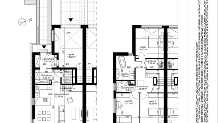 Rzut - Dom na sprzedaż 4 pokoje o powierzchni 131,97 m² - numer A5 M1 w Enklawa Zwierzyniec