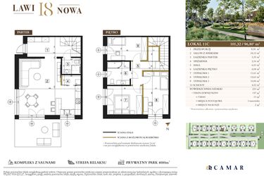 Rzut - Dom na sprzedaż 4 pokoje o powierzchni 96,8 m² - numer 11C w Lawinowa 18