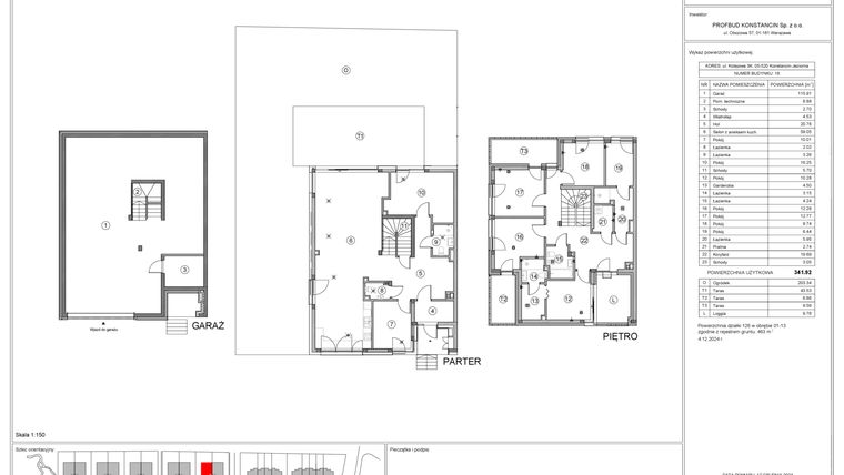 Rzut - Dom na sprzedaż 6 pokoi o powierzchni 341,92 m² - numer 18 w Gaia Park