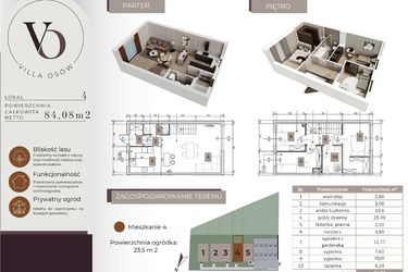 Rzut - Dom na sprzedaż 4 pokoje o powierzchni 101,08 m² - numer 4 w Villa Osów