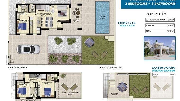 Rzut - Dom na sprzedaż 3 pokoje o powierzchni 165,57 m² - numer 7 w Dom w Polop - 26325402