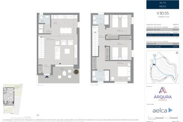 Rzut - Dom na sprzedaż 3 pokoje o powierzchni 119 m² - numer V69 w Alya Mijas 2 - Mijas