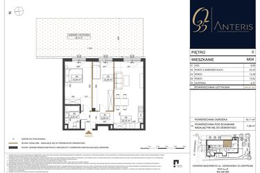 Rzut - Mieszkanie na sprzedaż 3 pokoje o powierzchni 64,87 m² - numer M.04 w Ożarowska 35